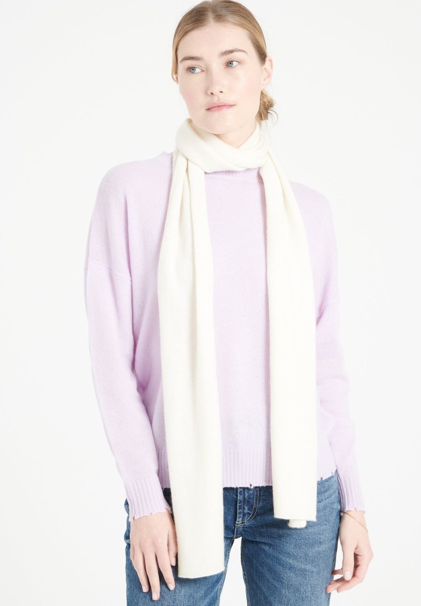 Echarpe en cachemire blanc écru - Studio cashmere8