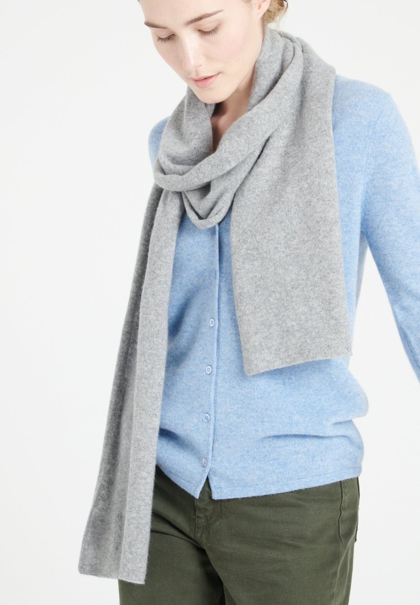 Echarpe en cachemire gris clair - Studio cashmere8