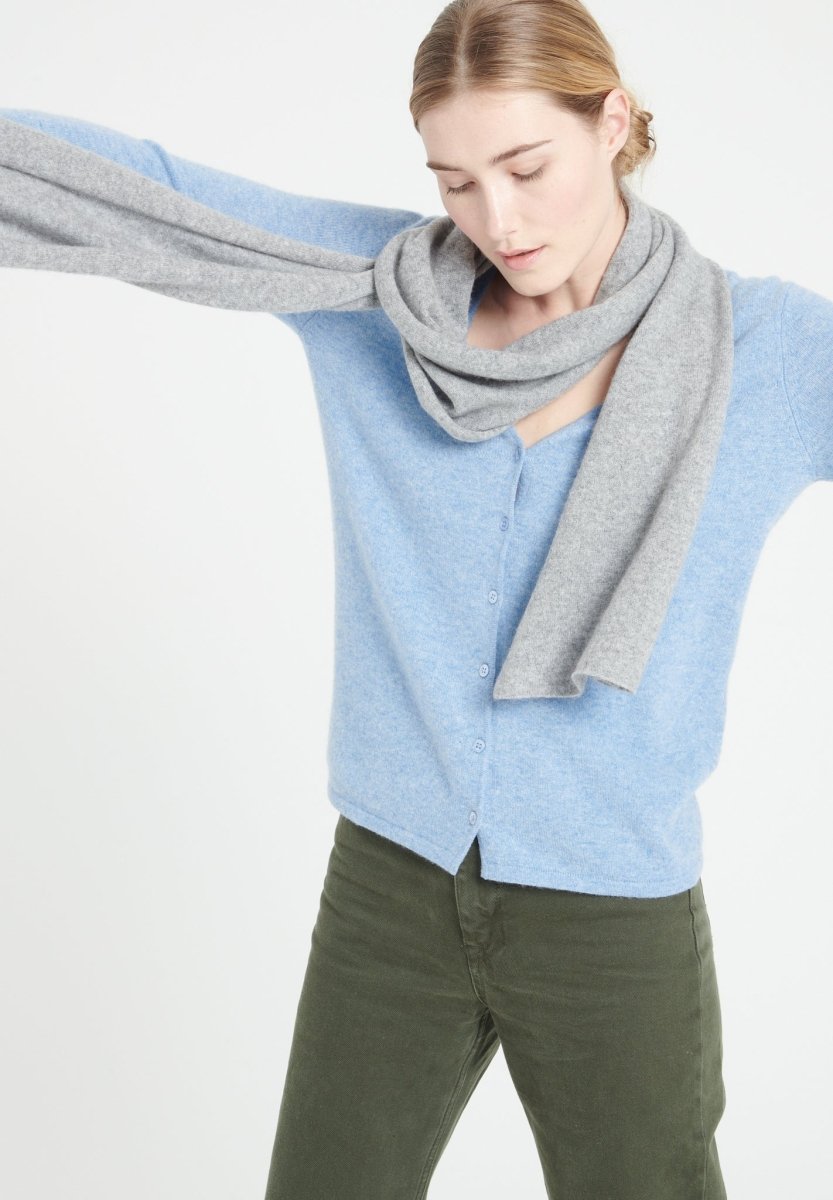 Echarpe en cachemire gris clair - Studio cashmere8