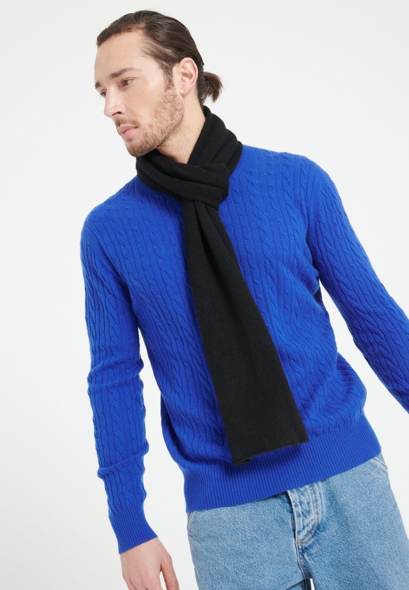 Echarpe en cachemire noir - Studio cashmere8