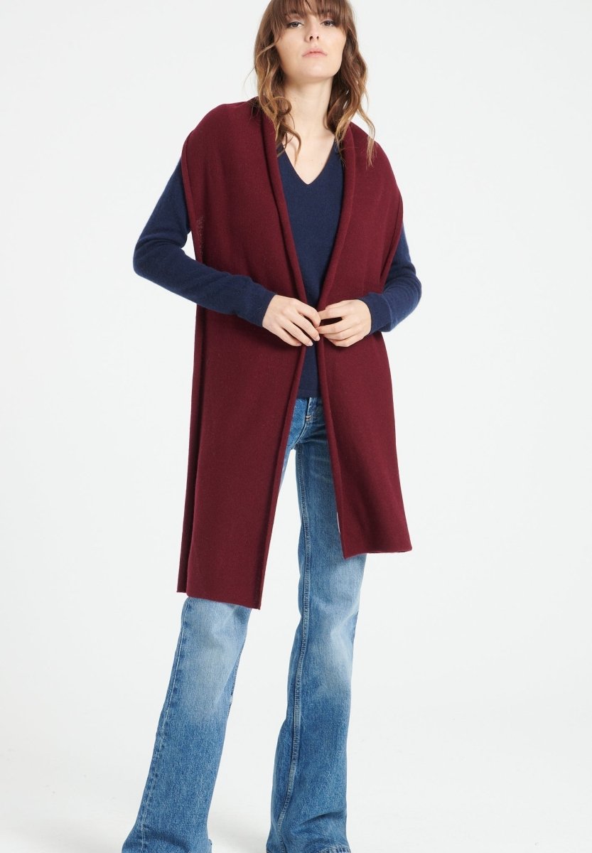 Echarpe en cachemire rouge bordeaux - Studio cashmere8