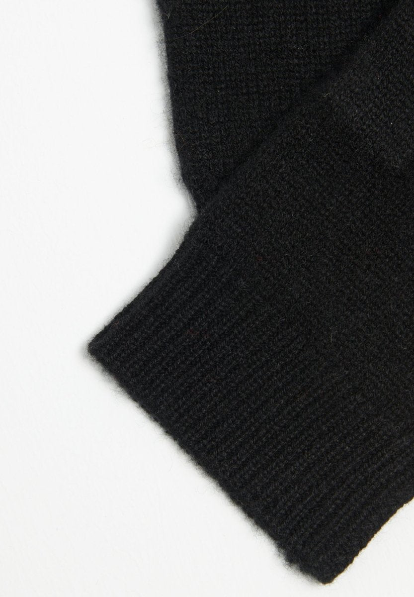 Gants en cachemire 4 fils noir - Studio cashmere8