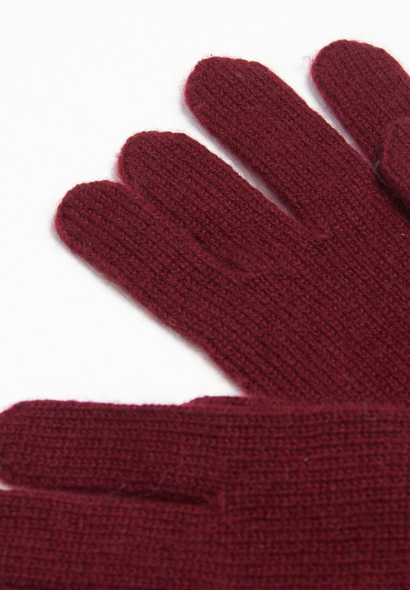 Gants en cachemire 4 fils rouge bordeaux - Studio cashmere8