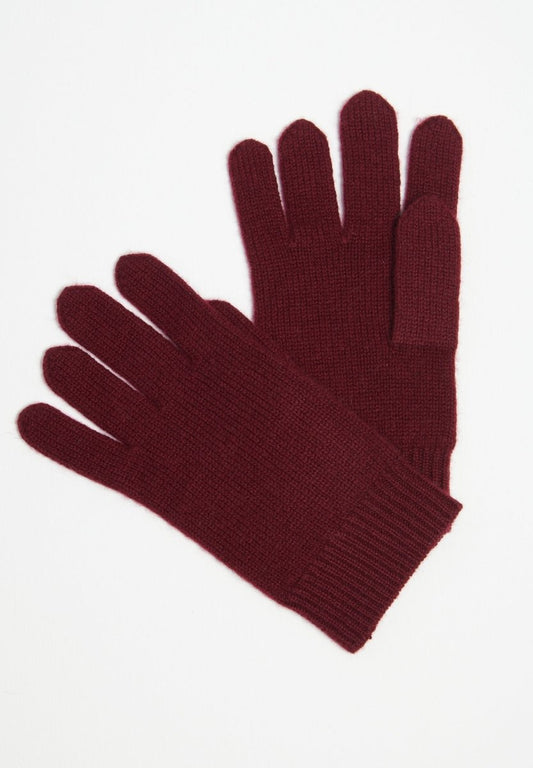 Gants en cachemire 4 fils rouge bordeaux - Studio cashmere8