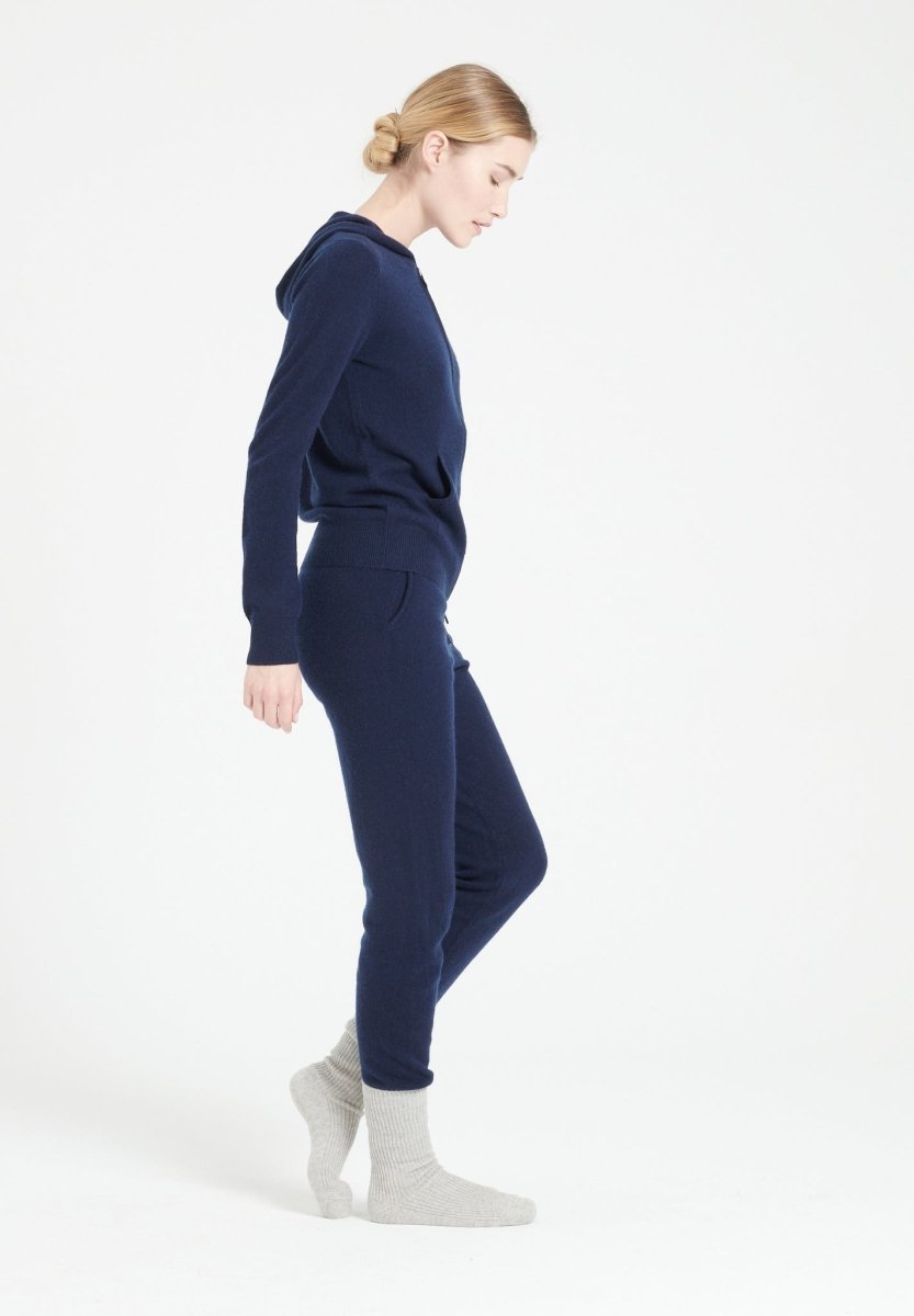 LILLY 11 Pantalon de survêtement en cachemire bleu marine - Studio cashmere8