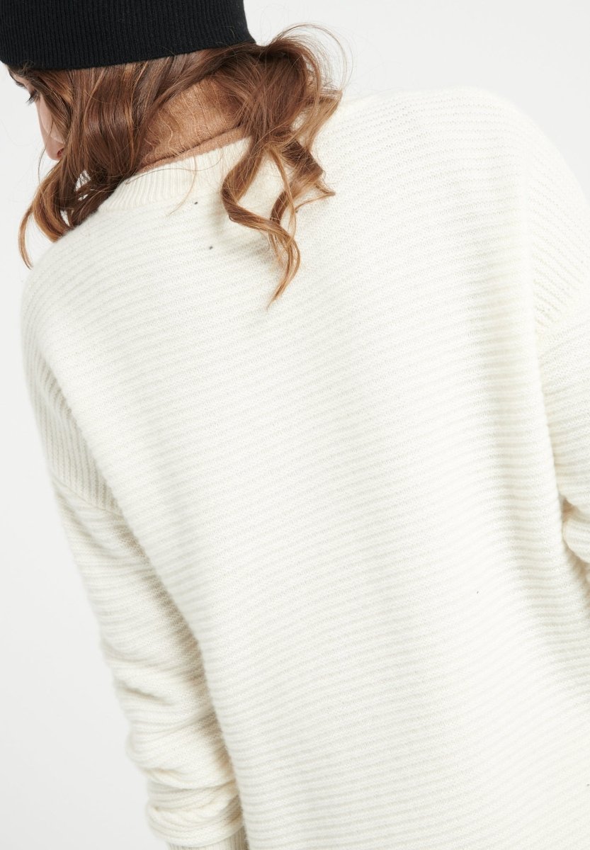 LILLY 30 Pull col rond en cachemire 4 fils blanc écru - Studio cashmere8