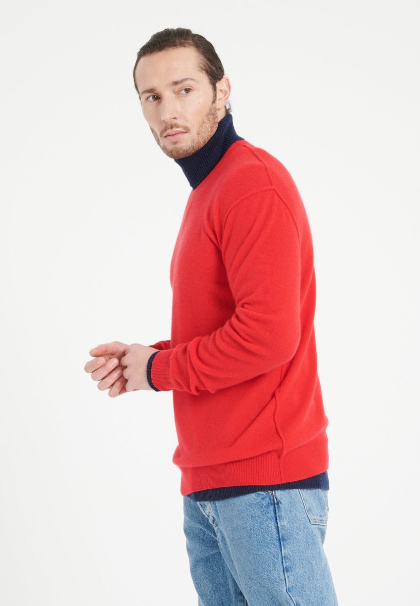 LUKE 12 Pull col rond en cachemire rouge - Studio cashmere8