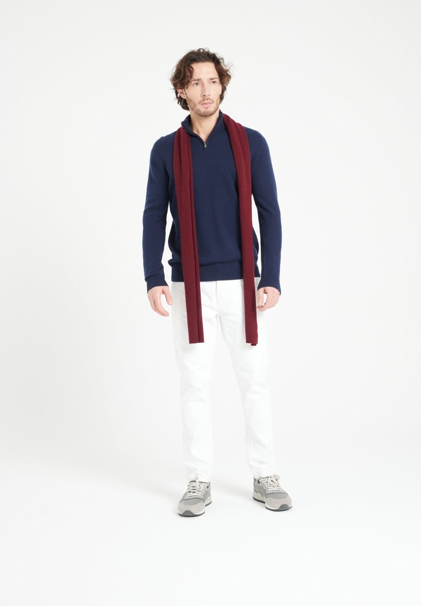 LUKE 4 Pull camionneur en cachemire bleu marine - Studio cashmere8