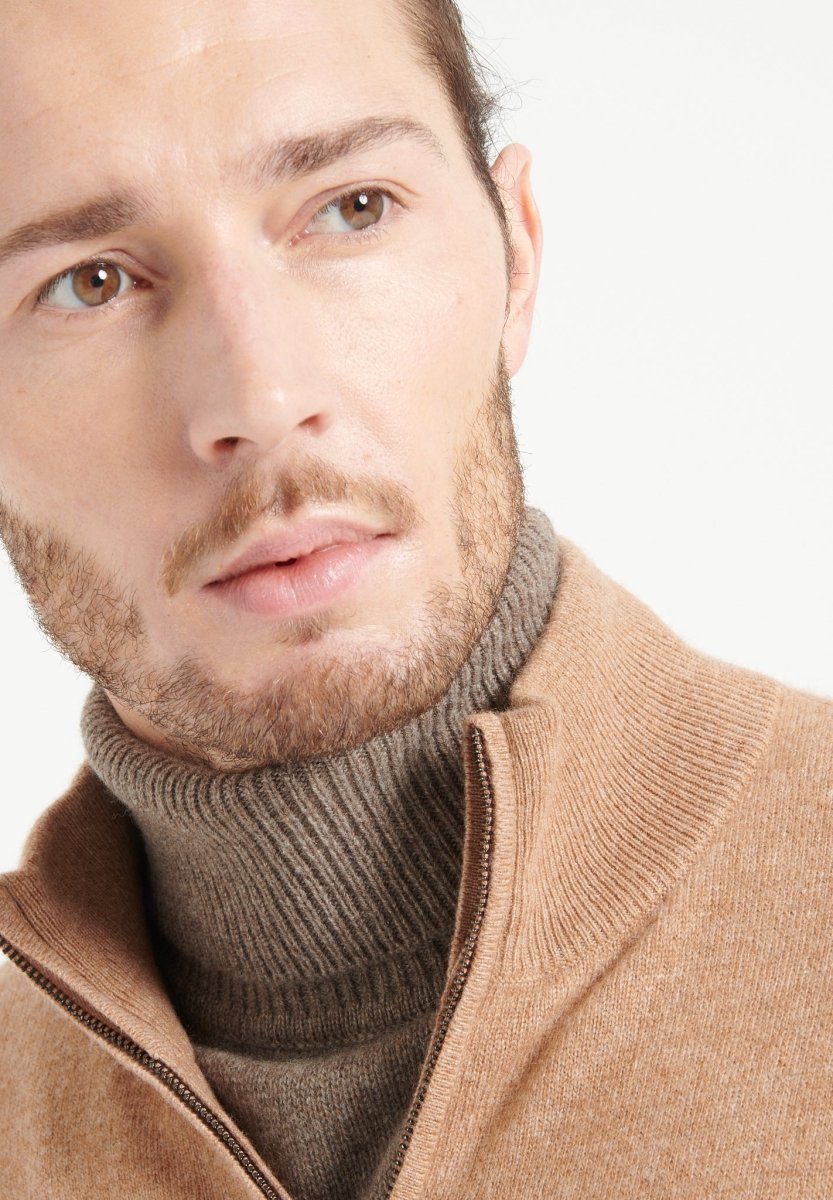 LUKE 4 Pull camionneur en cachemire camel - Studio cashmere8