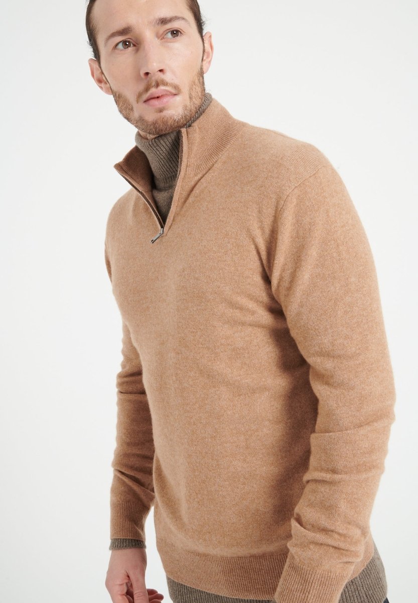 LUKE 4 Pull camionneur en cachemire camel - Studio cashmere8