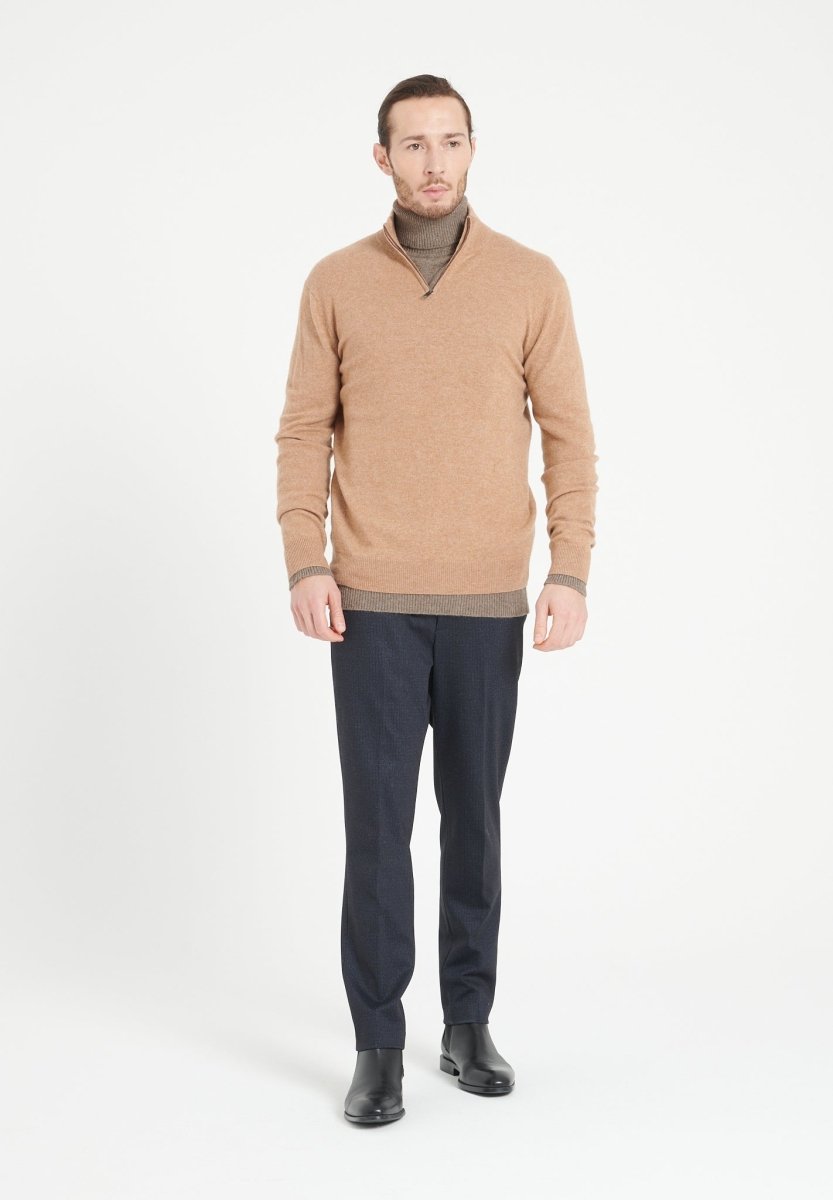 LUKE 4 Pull camionneur en cachemire camel - Studio cashmere8