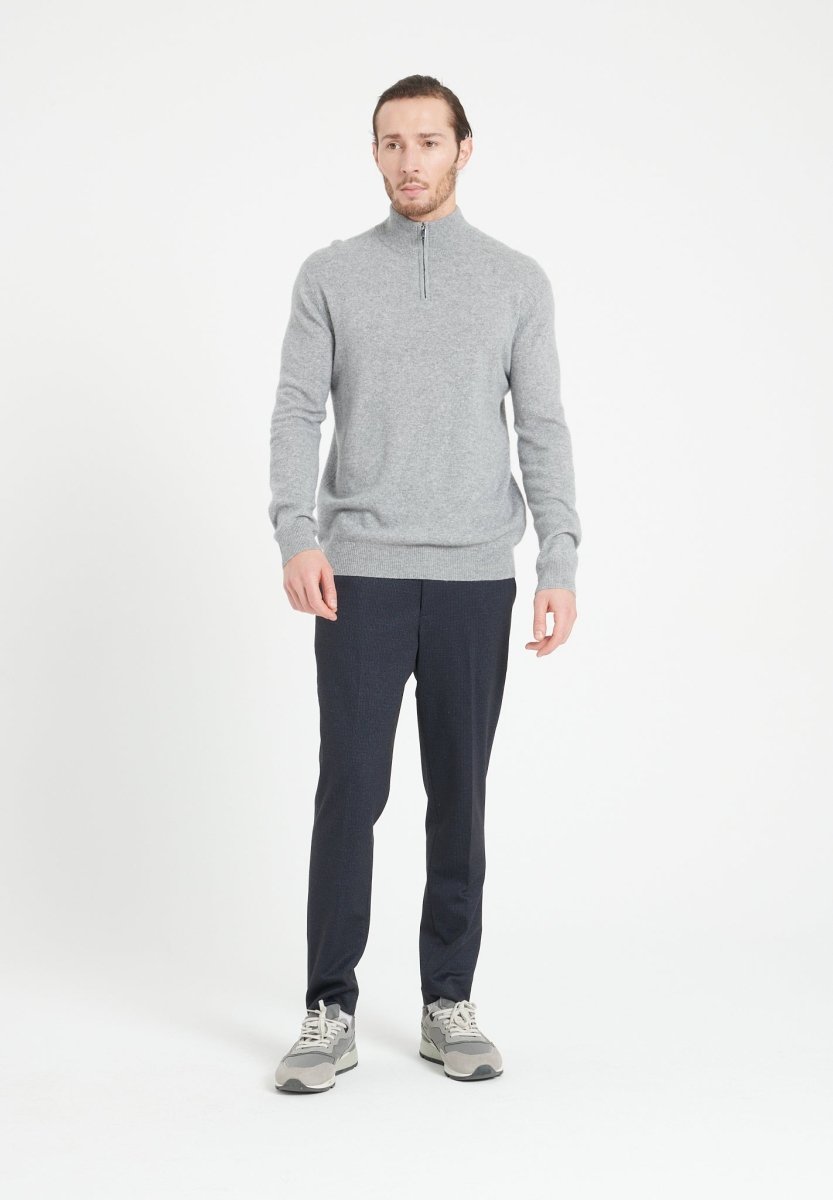 LUKE 4 Pull camionneur en cachemire gris clair - Studio cashmere8