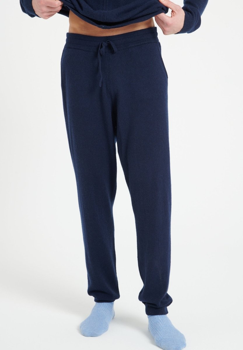 LUKE 7 Pantalon de survêtement en cachemire bleu marine - Studio cashmere8