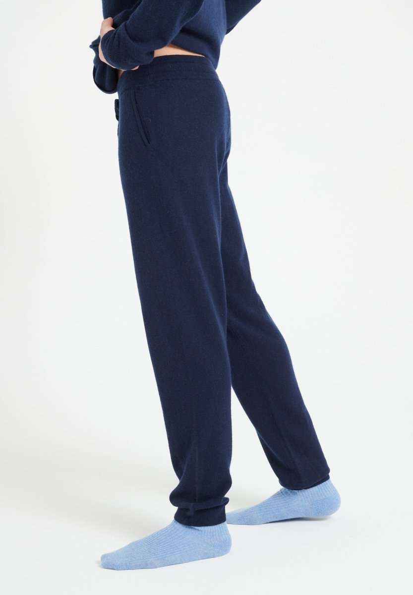 LUKE 7 Pantalon de survêtement en cachemire bleu marine - Studio cashmere8