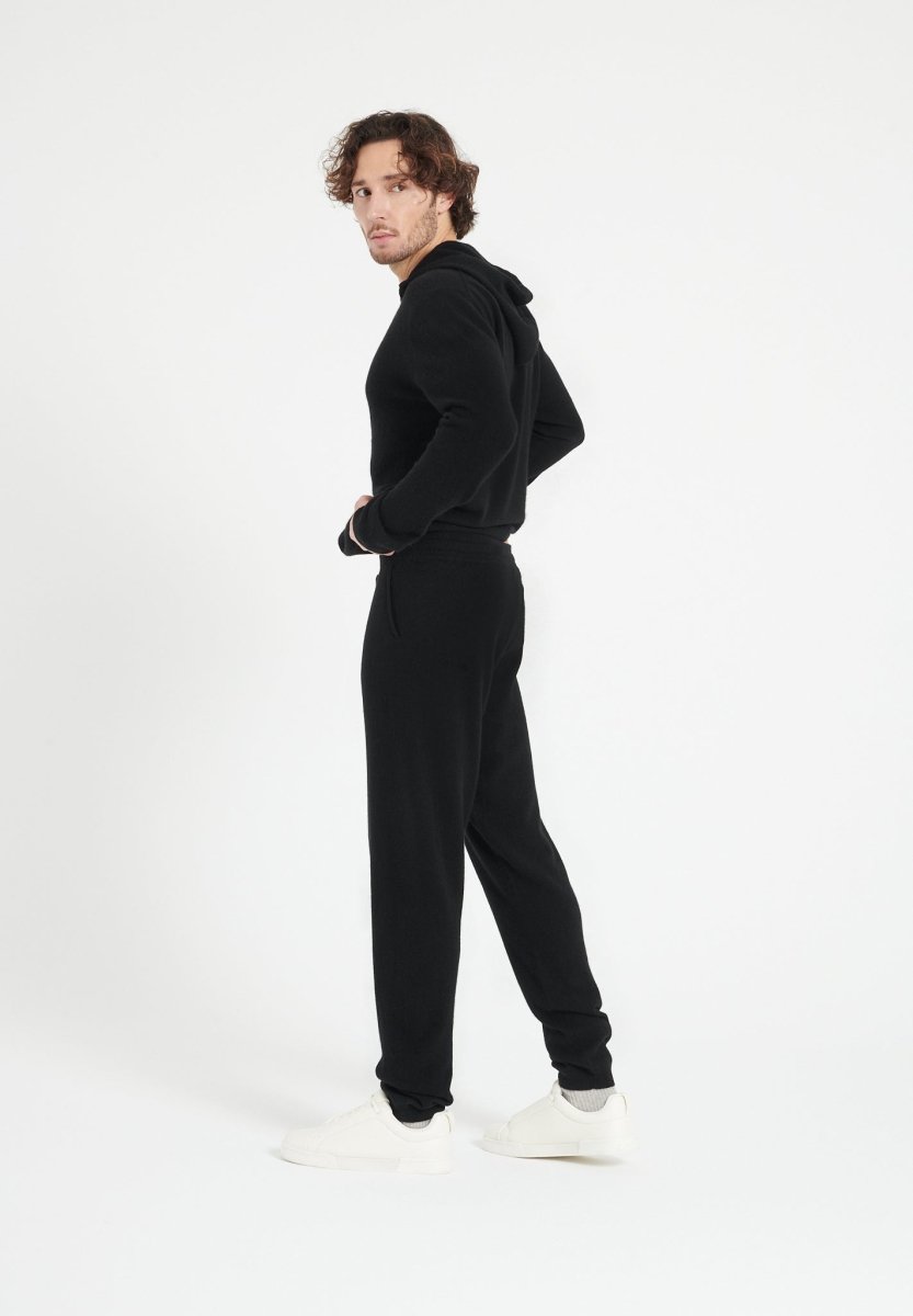 LUKE 7 Pantalon de survêtement en cachemire noir - Studio cashmere8