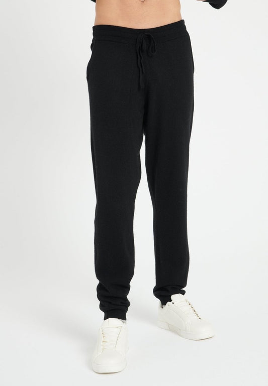 LUKE 7 Pantalon de survêtement en cachemire noir - Studio cashmere8