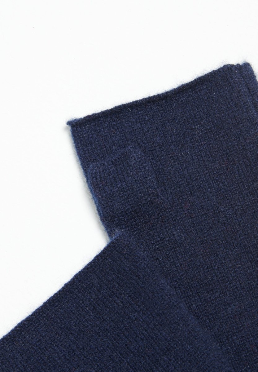 Mitaines en cachemire bleu marine - Studio cashmere8