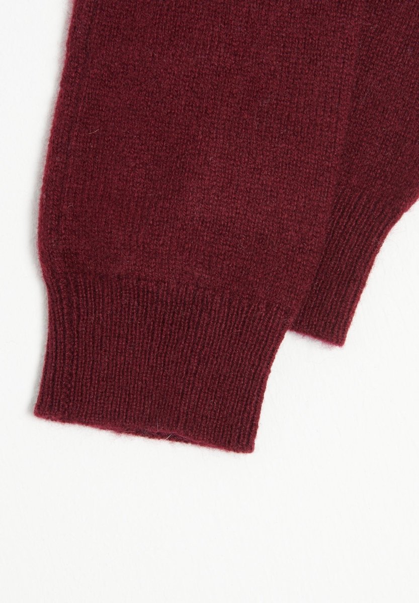 Mitaines en cachemire rouge bordeaux - Studio cashmere8