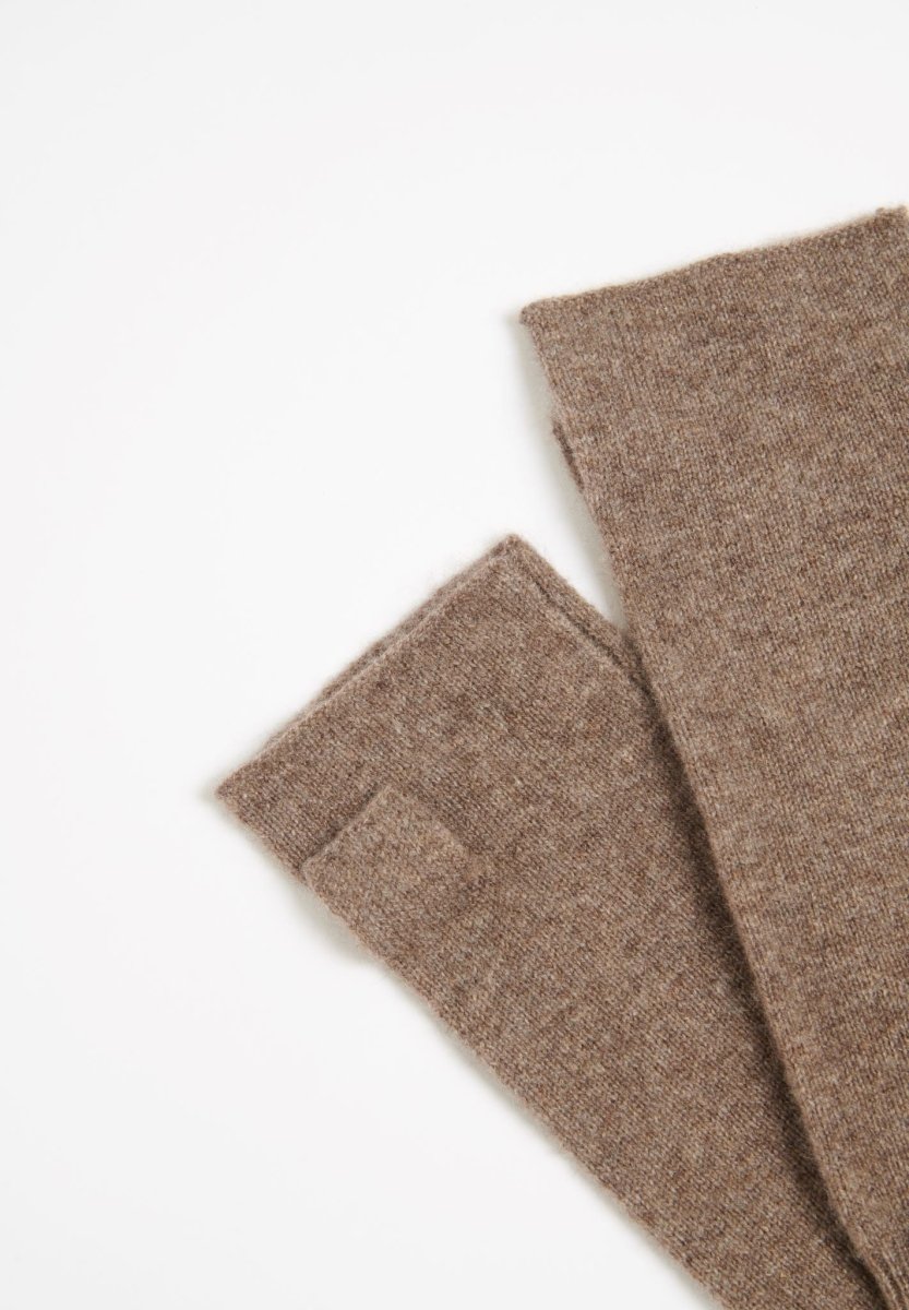 Mitaines en cachemire taupe - Studio cashmere8