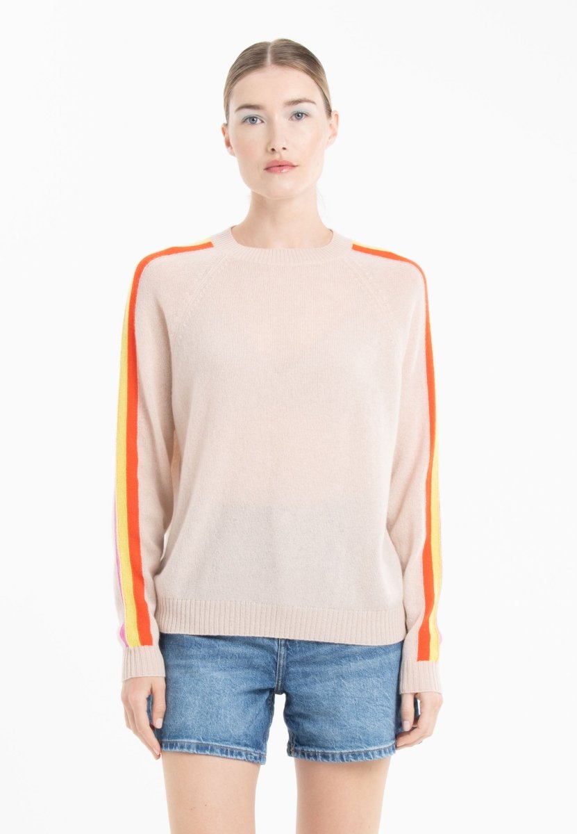 Pull col rond cachemire skin/ mandarine/ jaune/ rose femme - KELLY 30 - Studio cashmere8