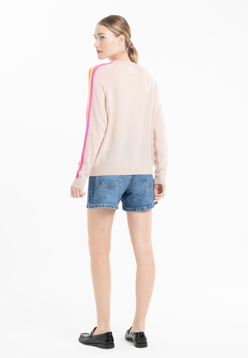 Pull col rond en cachemire skin/ mandarine/ jaune/ rose femme - KELLY 30 - Studio cashmere8