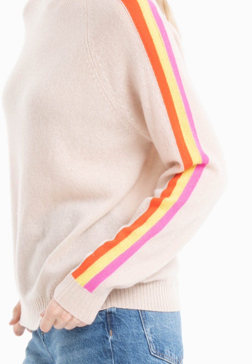 Pull col rond en cachemire skin/ mandarine/ jaune/ rose femme - KELLY 30 - Studio cashmere8