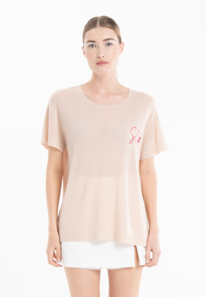 T-shirt col rond cachemire skin imprimé femme - KELLY 12 - Studio cashmere8