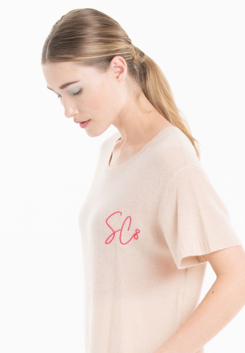 T-shirt col rond en cachemire skin imprimé femme - KELLY 12 - Studio cashmere8