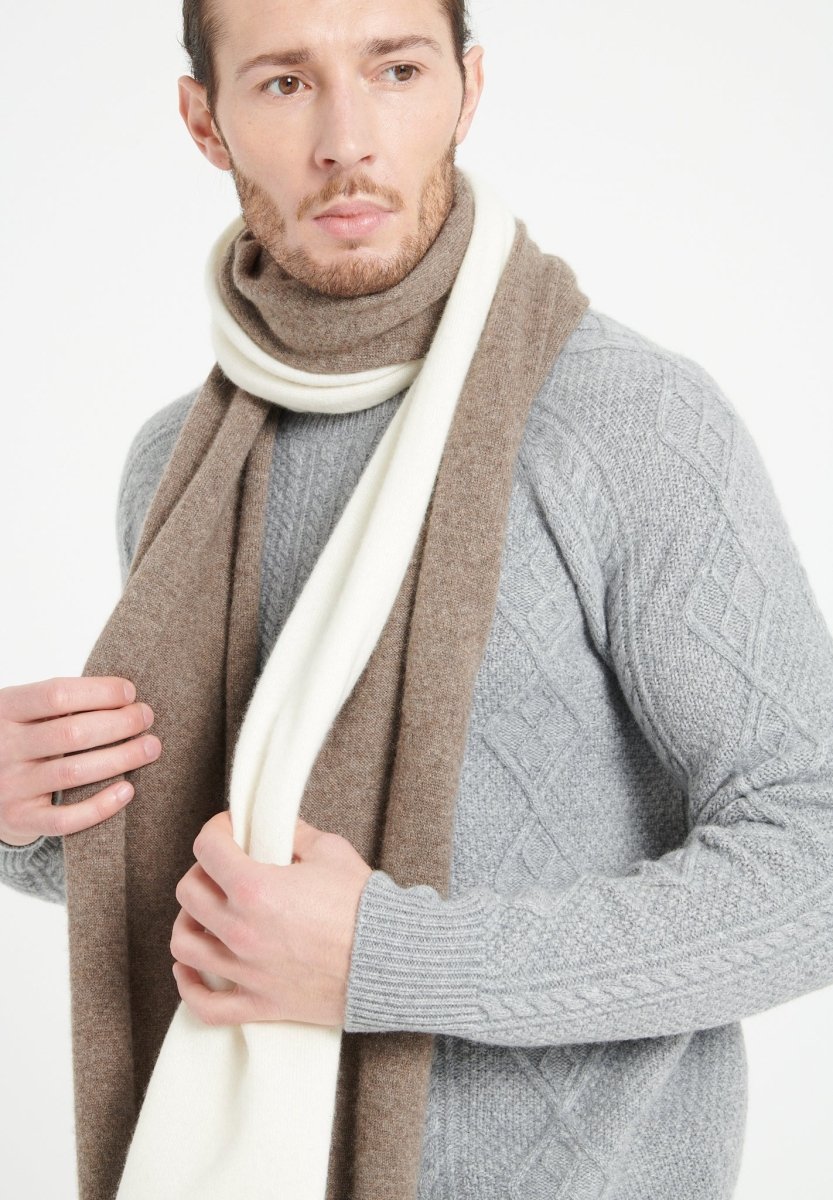 ZACH 1 Pull col rond en cachemire à mailles torsadées 6 fils gris clair - Studio cashmere8