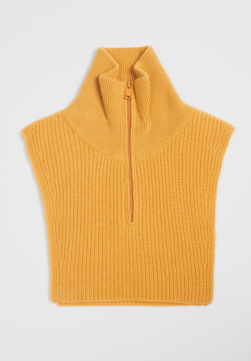 ZAYA 1 Snood en cachemire 4 fils jaune moutarde - Studio cashmere8