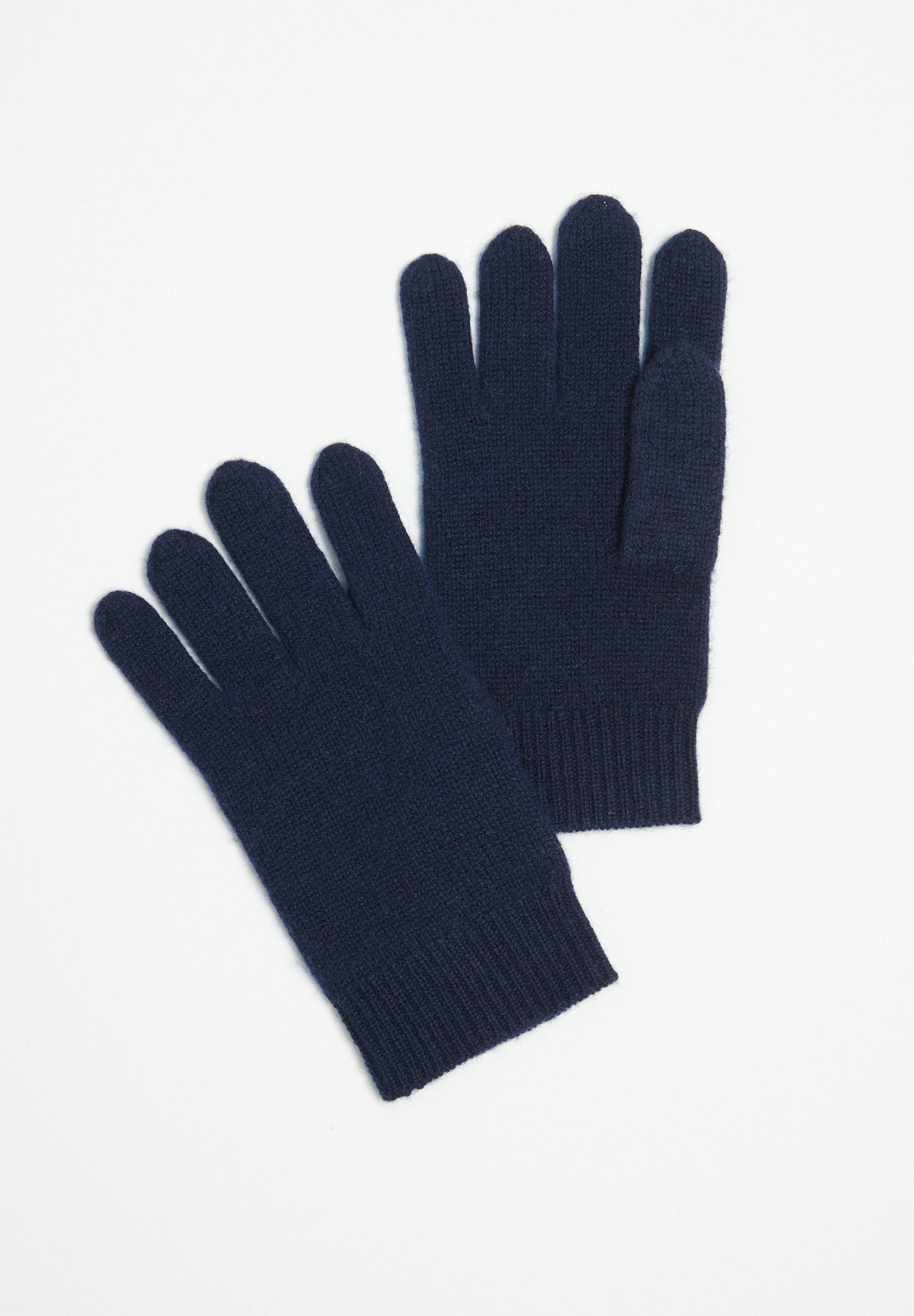 Navy blue 4-thread cashmere gloves