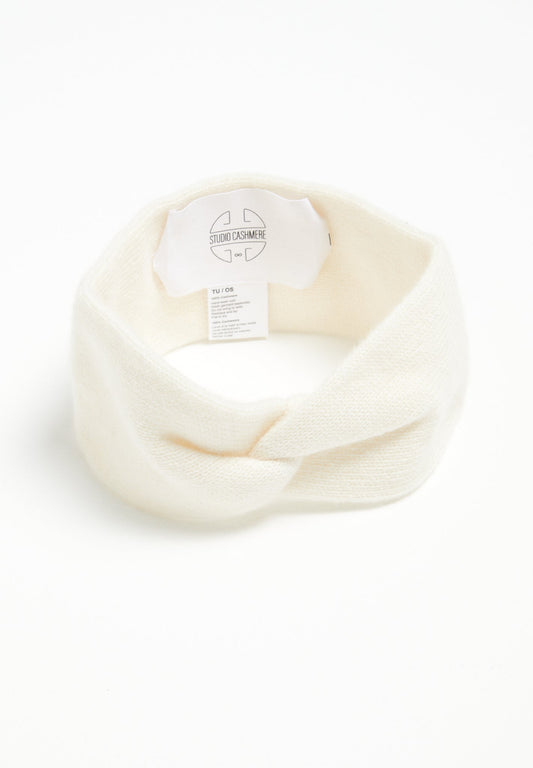 Ecru white 4-thread cashmere headband